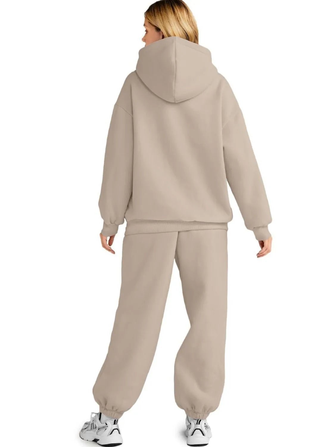 Full Size Kangaroo Pocket Hoodie and Joggers Set Plus Size - Hot Hits