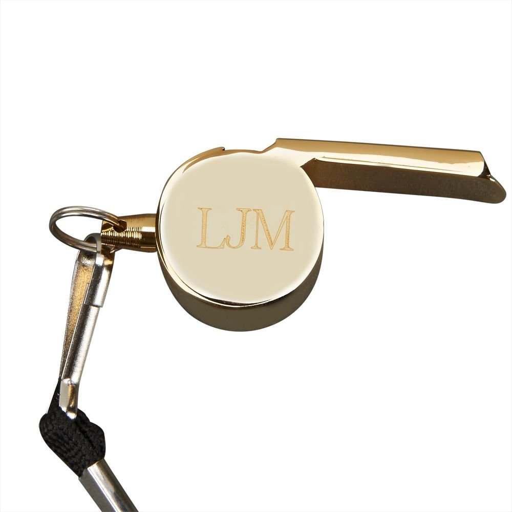 Gold - plated Coach's Whistle with Lanyard - Hothits