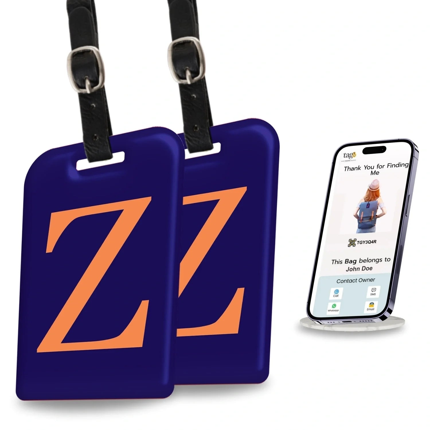 Initials Bag tag Z [pack 2] - Hothits