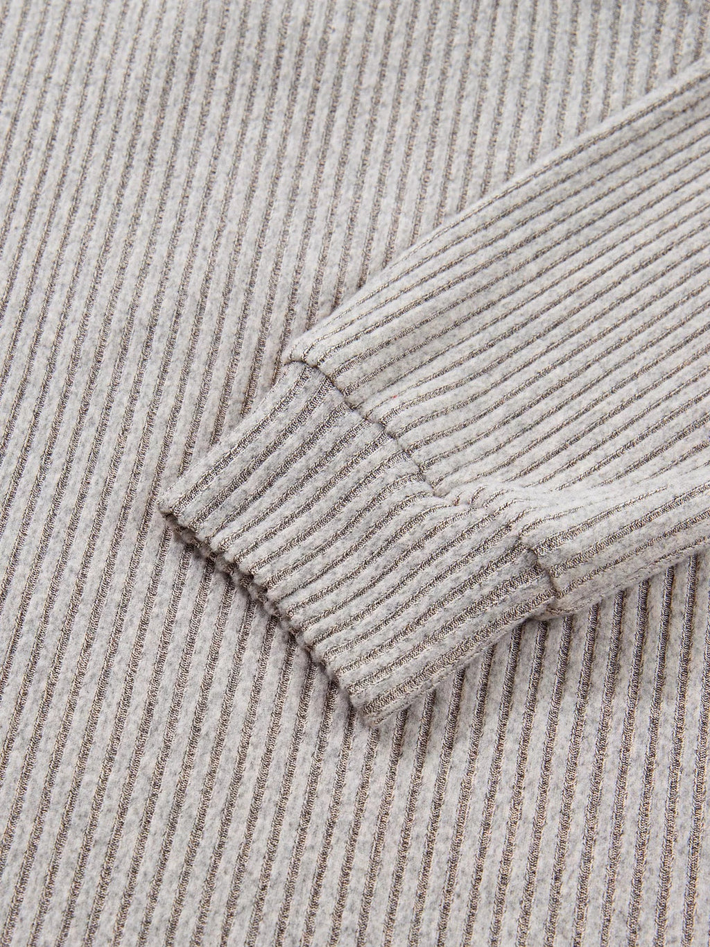 Ribbed V Neck Contrast Ribbon Bow Back Drop Shoulder Long Sleeve Top - Hot Hits