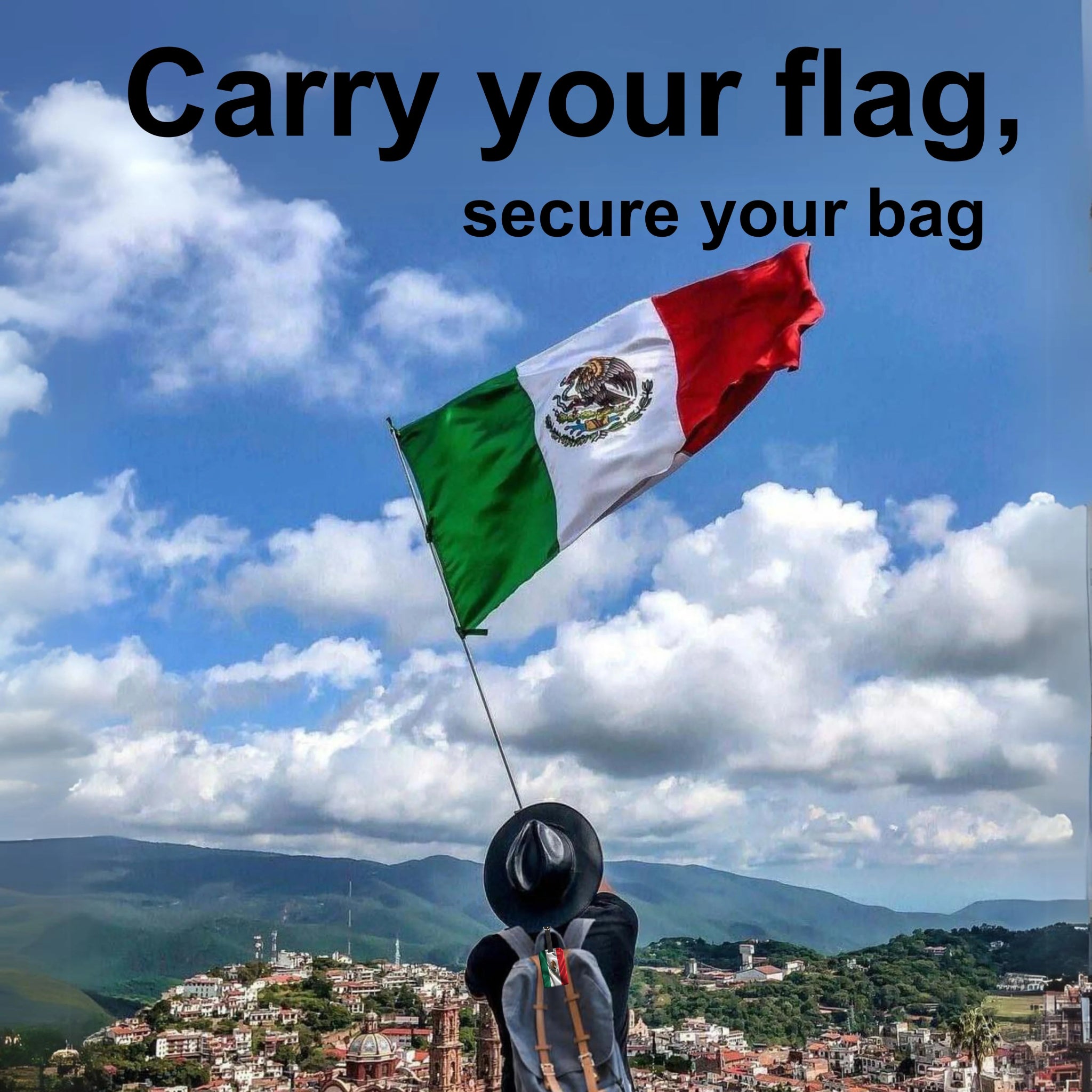Smart Bag Security Tag - Mexico Flag [Pack 2] - Hothits