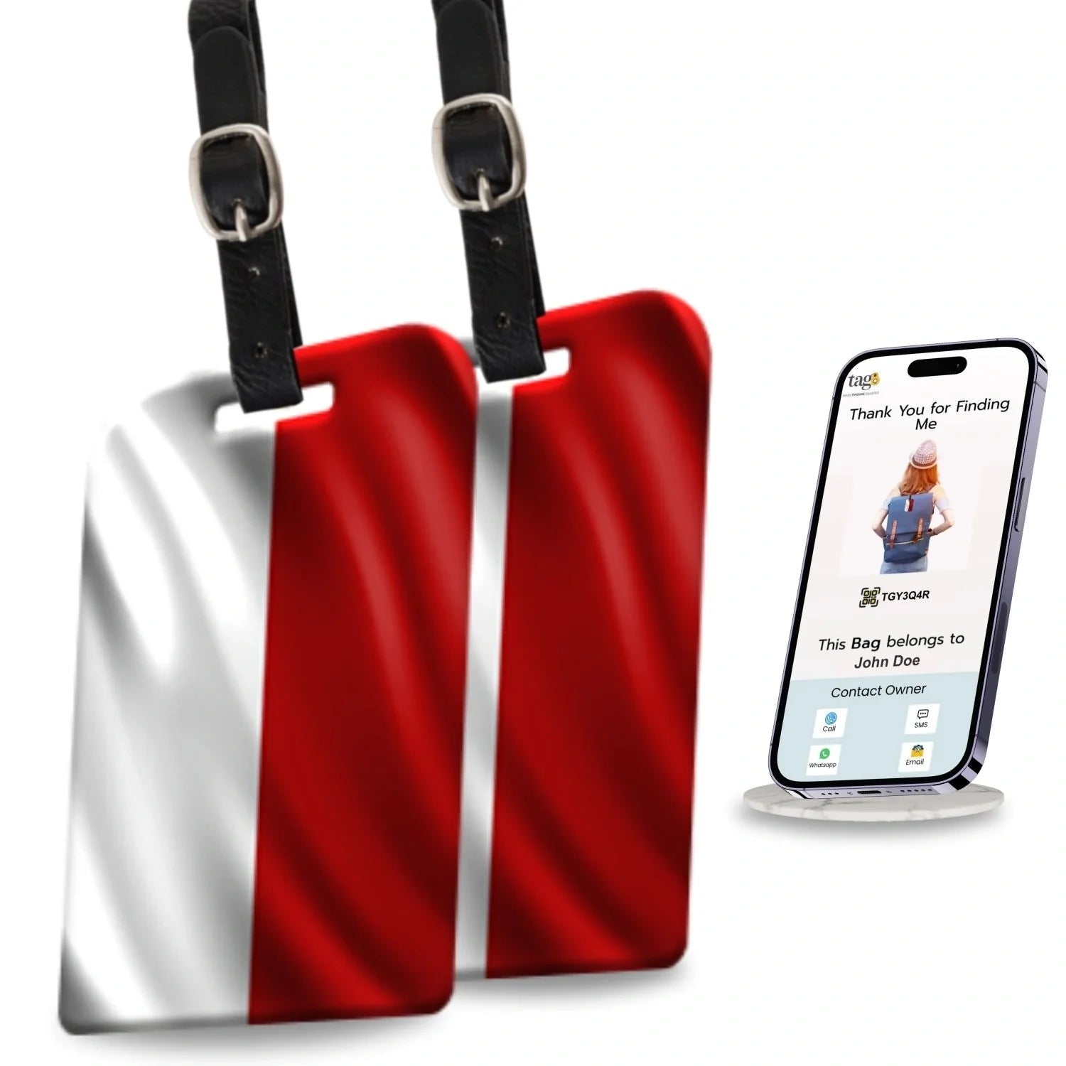 Smart Bag Security Tag - Monaco [Pack 2] - Hothits