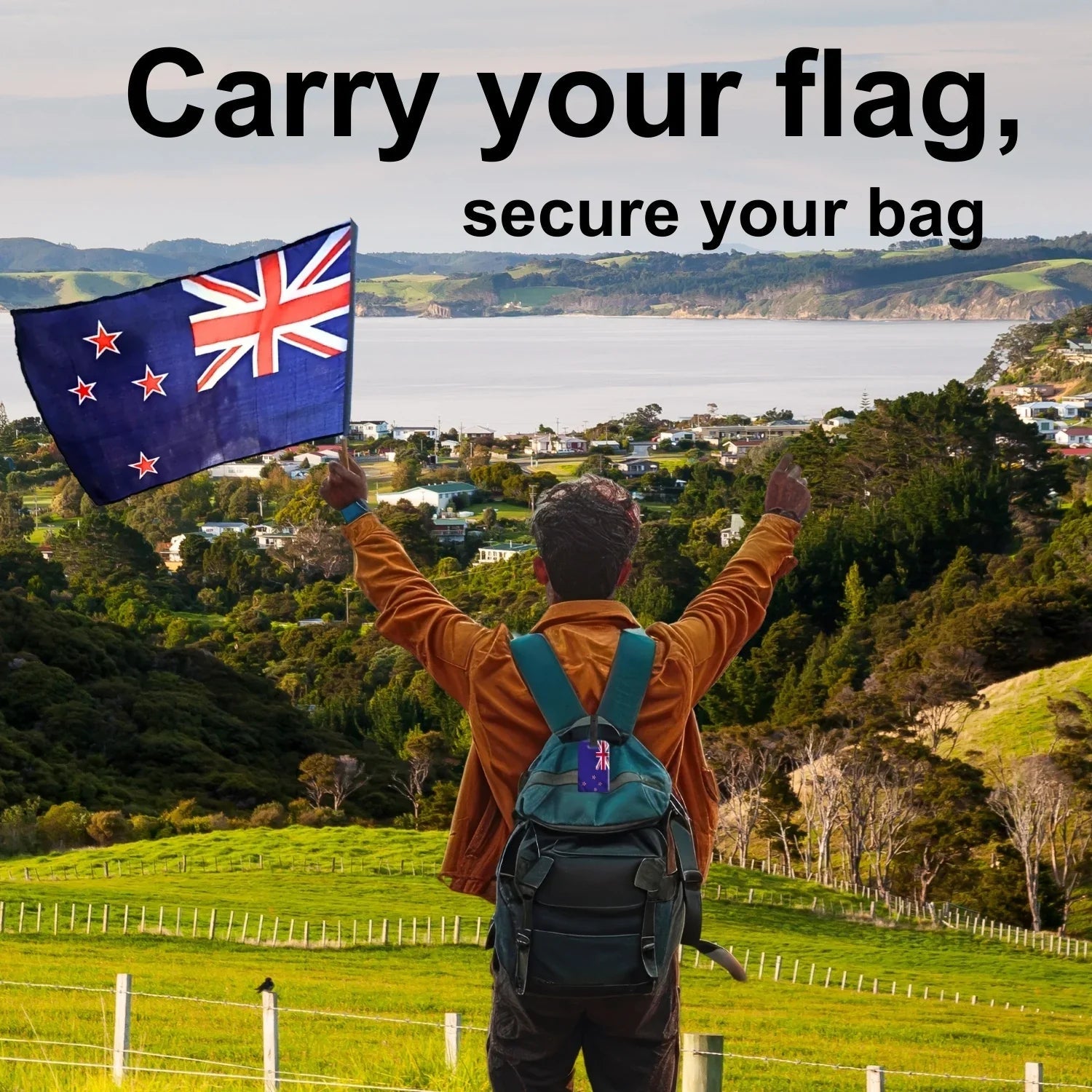 Smart Bag Security Tag - New Zealand Flag [Pack 2] - Hothits