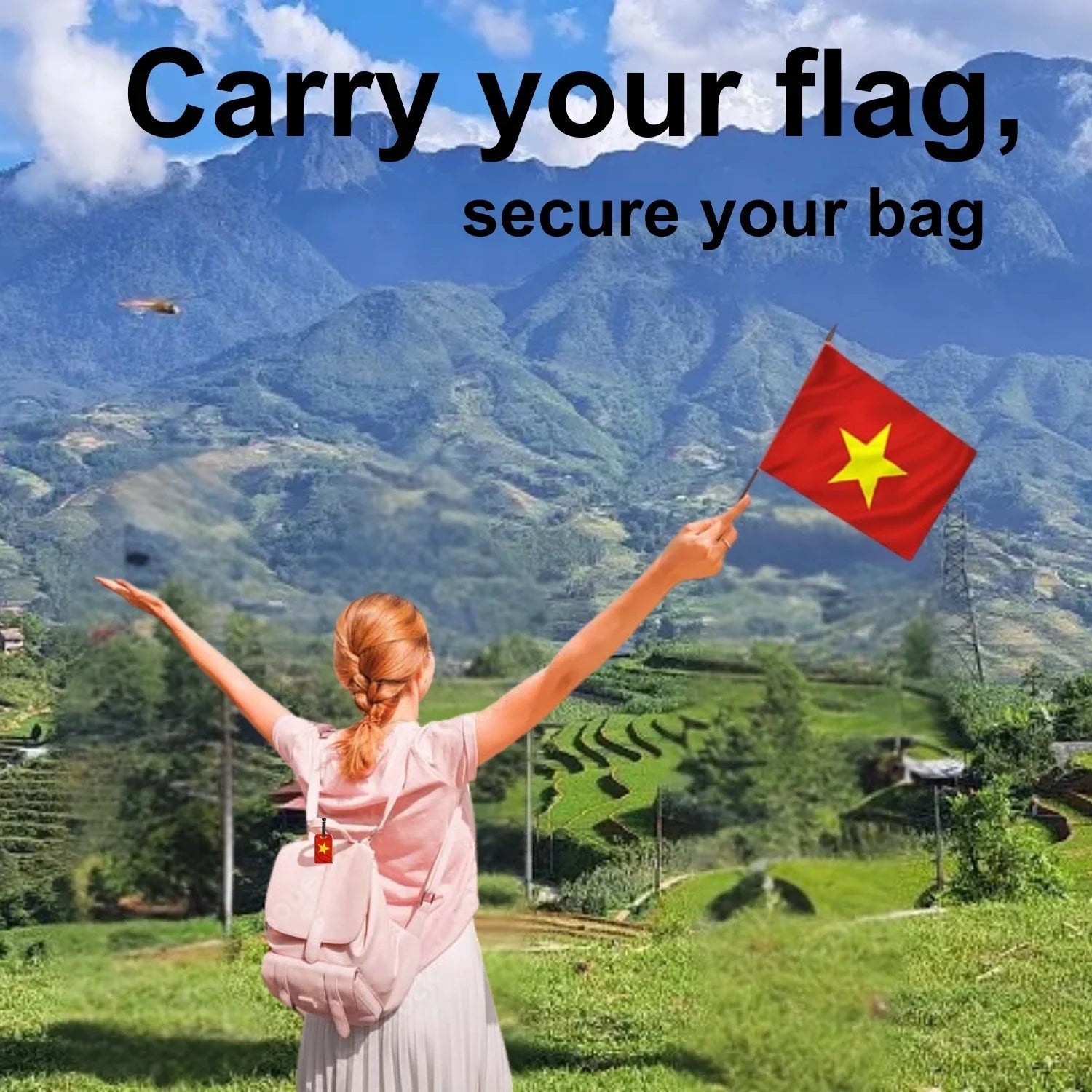 Smart Bag Security Tag - Vietnam Flag [Pack 2] - Hothits